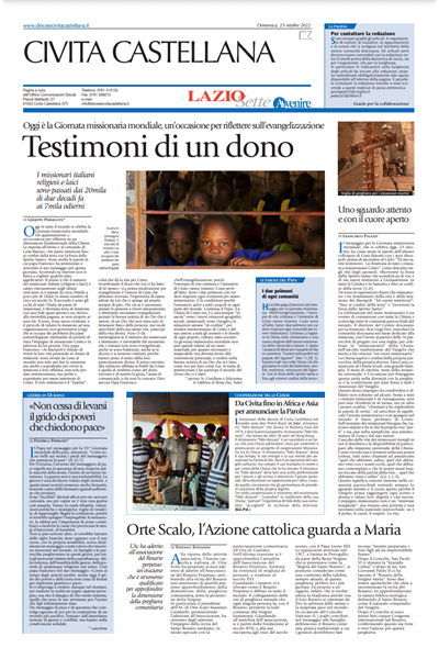 Avvenire - pagina diocesana del 23/10/2022